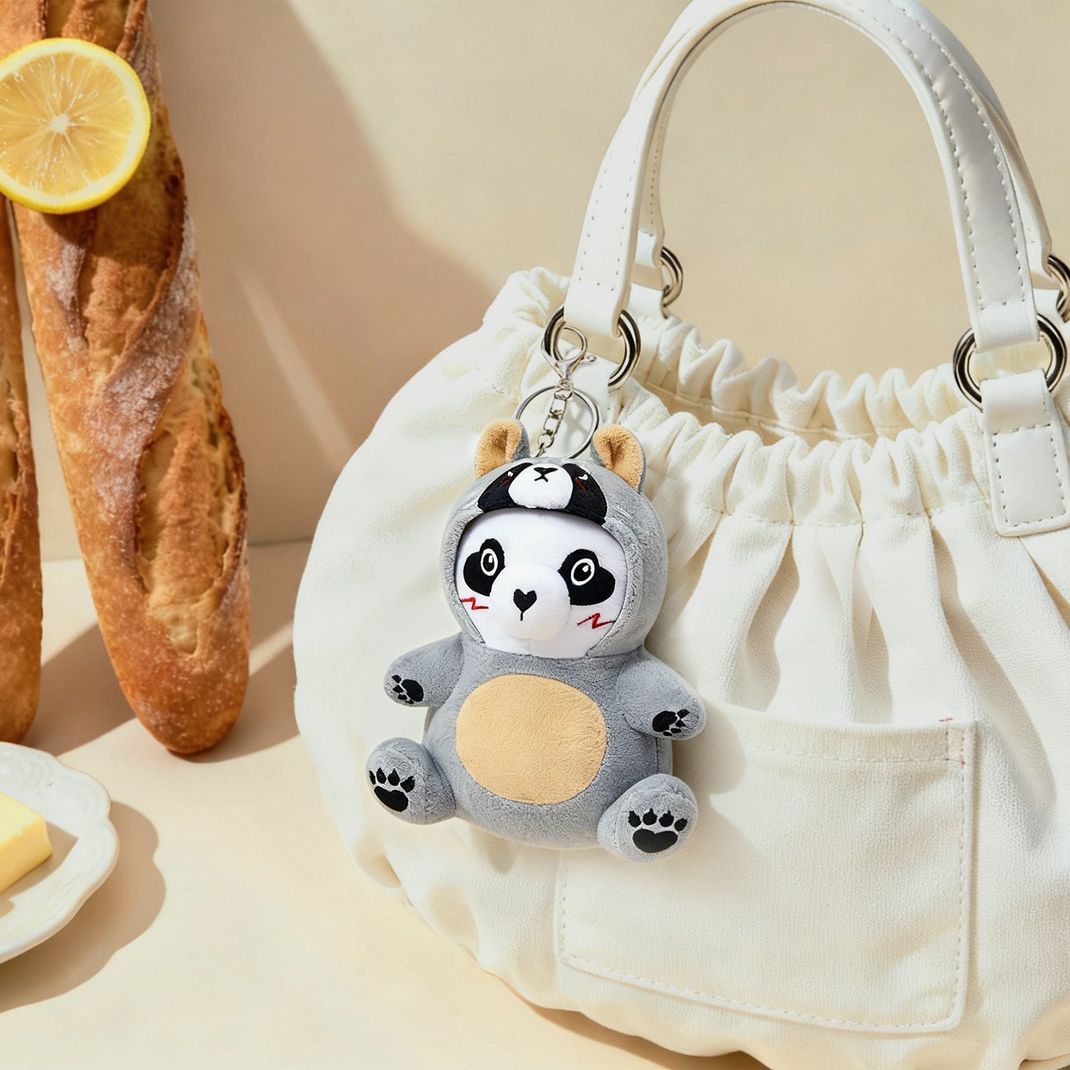 18CM OLAOLA Raccoon Keychain Plush Toys Soft Stuffed Dolls Animals Props Plushies Birthday Gift