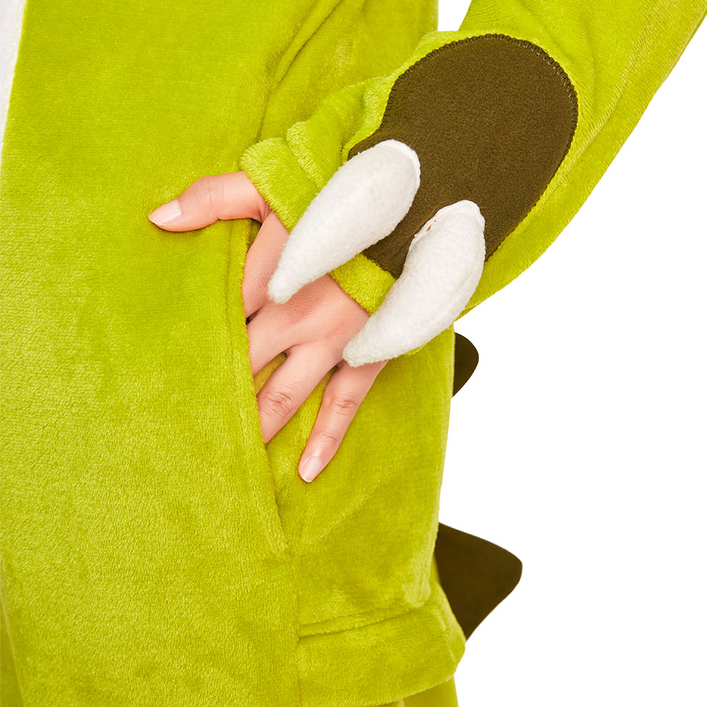 OLAOLA Green Tyrannosaurus Rex Pajamas Unisex Adult Dinosaur Plush Animals Onesie Sleepwear Halloween Costume