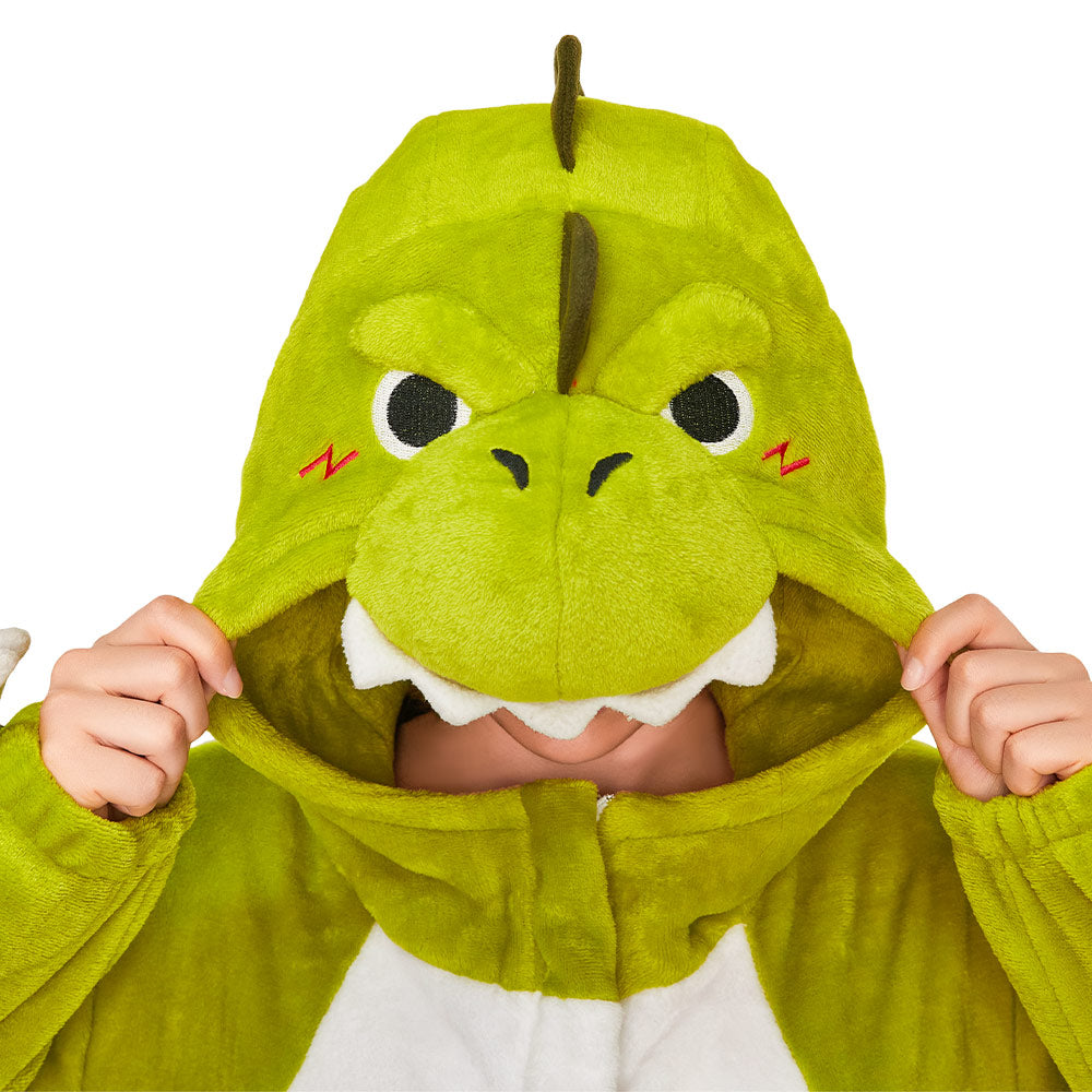 OLAOLA Green Tyrannosaurus Rex Pajamas Unisex Adult Dinosaur Plush Animals Onesie Sleepwear Halloween Costume