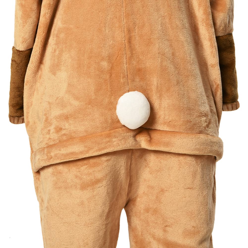 OLAOLA Unisex Adult Plush Deer Animals Onesie Pajamas Warm Home One-Piece Sleepwear