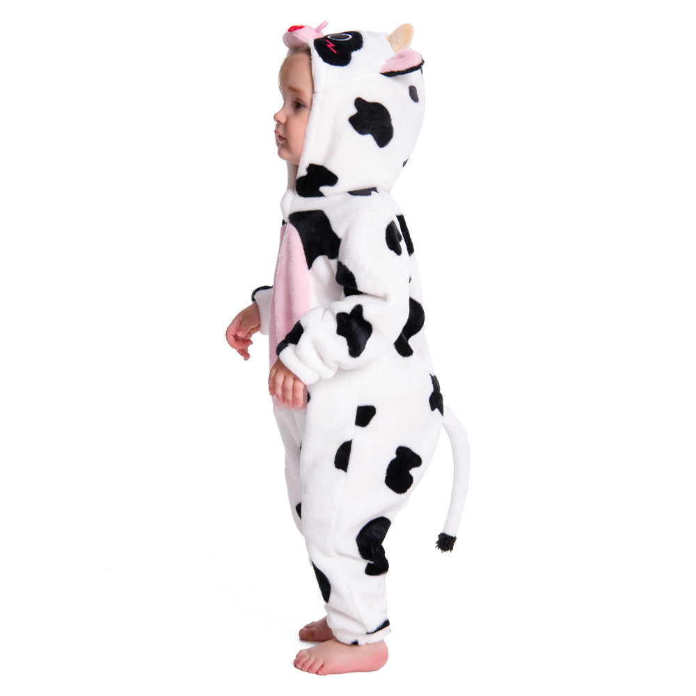 OLAOLA Baby Cow Pajamas Cattle Animal Onesie Toddler Romper Plush Dress Up Infant Outfits Sleepwear Party