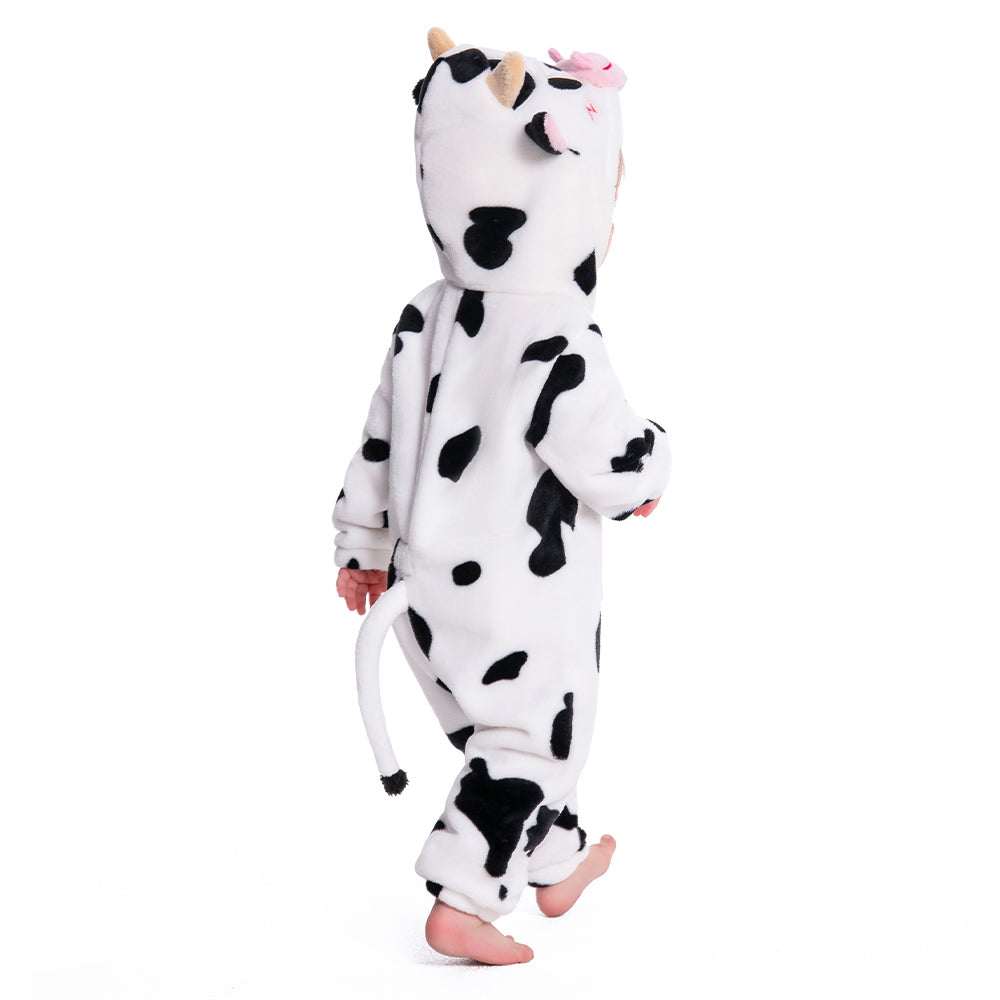 OLAOLA Baby Cow Pajamas Cattle Animal Onesie Toddler Romper Plush Dress Up Infant Outfits Sleepwear Party