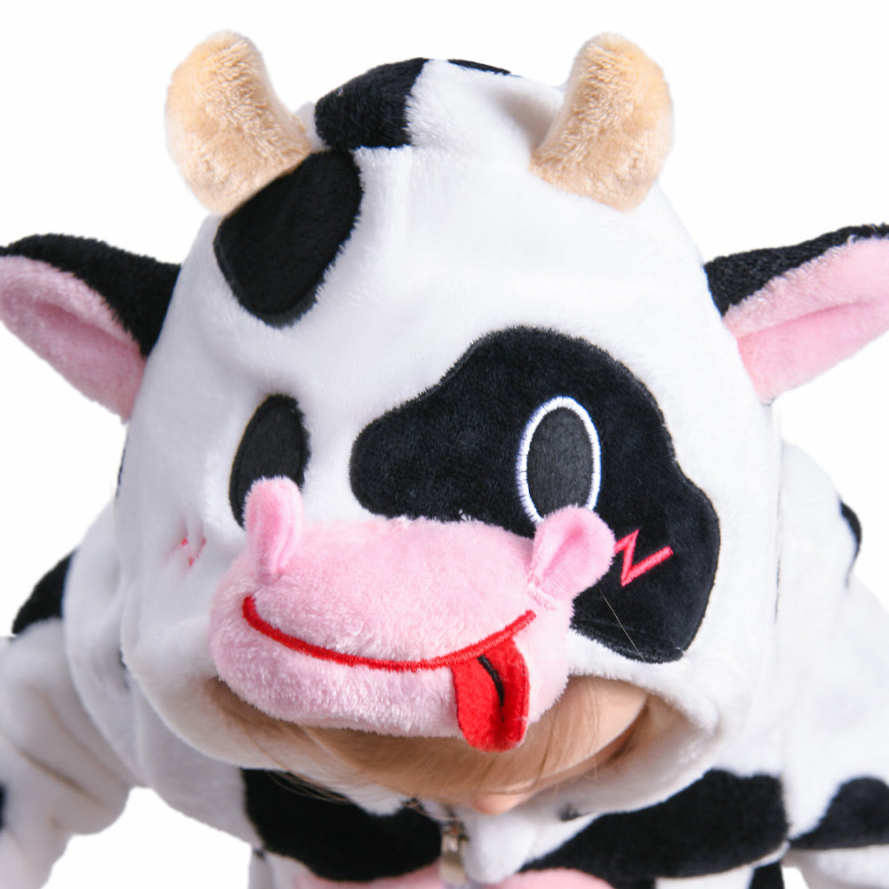 OLAOLA Baby Cow Pajamas Cattle Animal Onesie Toddler Romper Plush Dress Up Infant Outfits Sleepwear Party