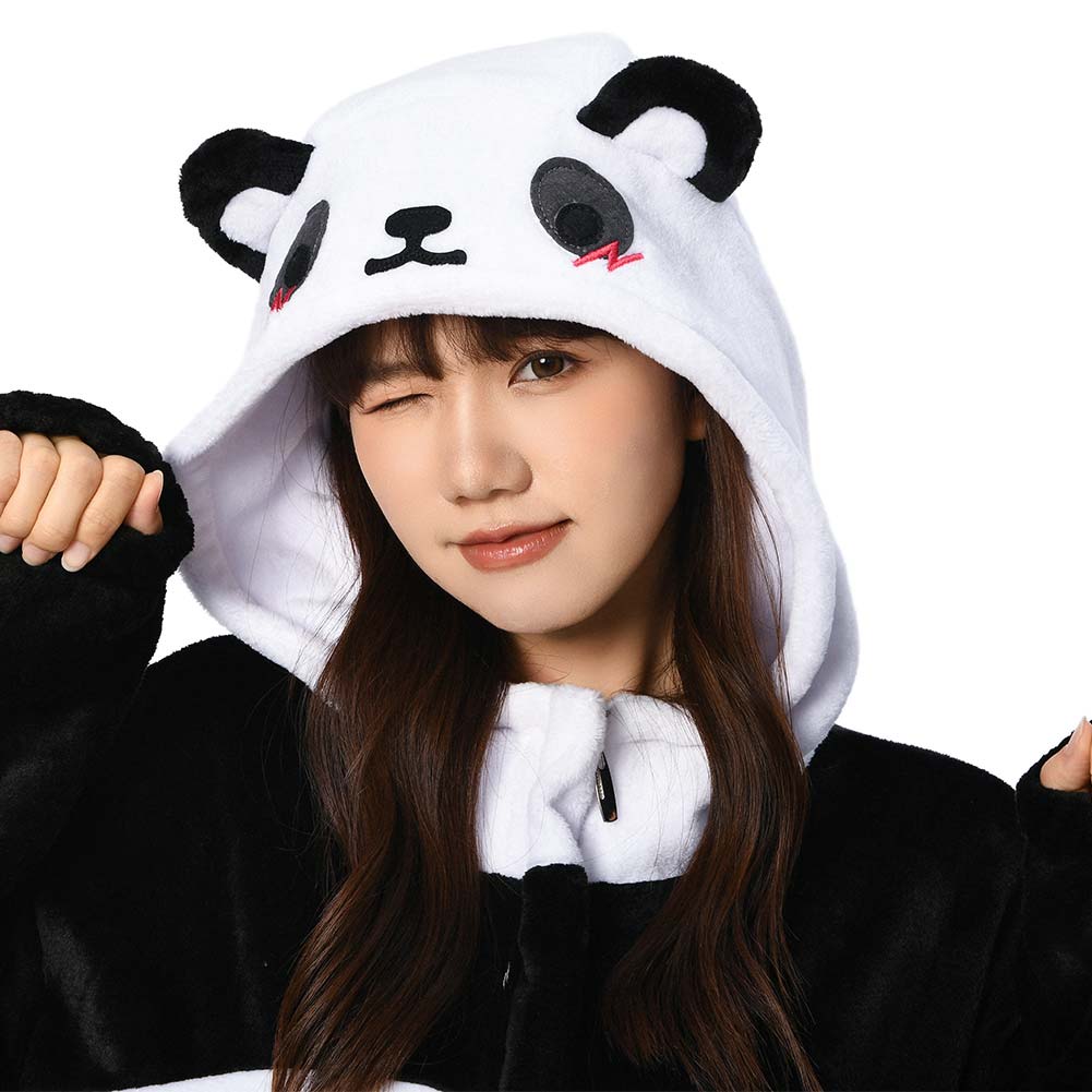 OLAOLA Unisex Adult Plush Giant Panda Animals Onesie Pajamas Warm Home One-Piece Sleepwear