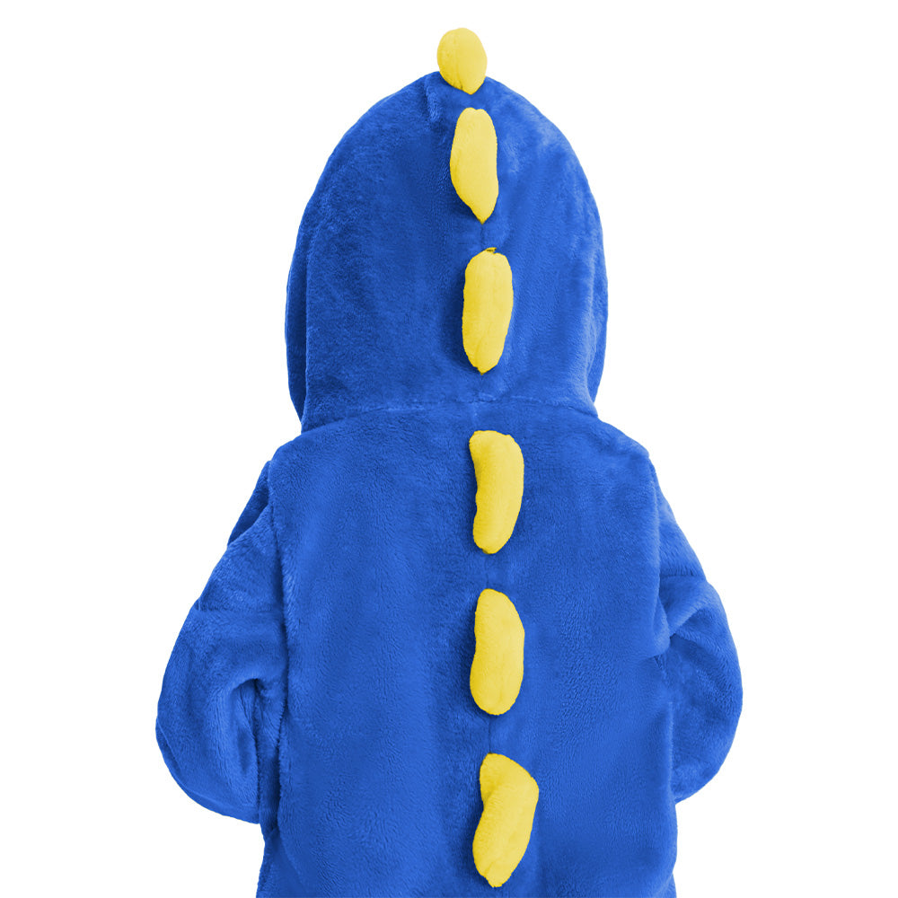 OLAOLA Baby Blue Dinosaur Pajamas Animal Onesie Toddler Romper Plush Dress Up Infant Outfits Halloween Suit