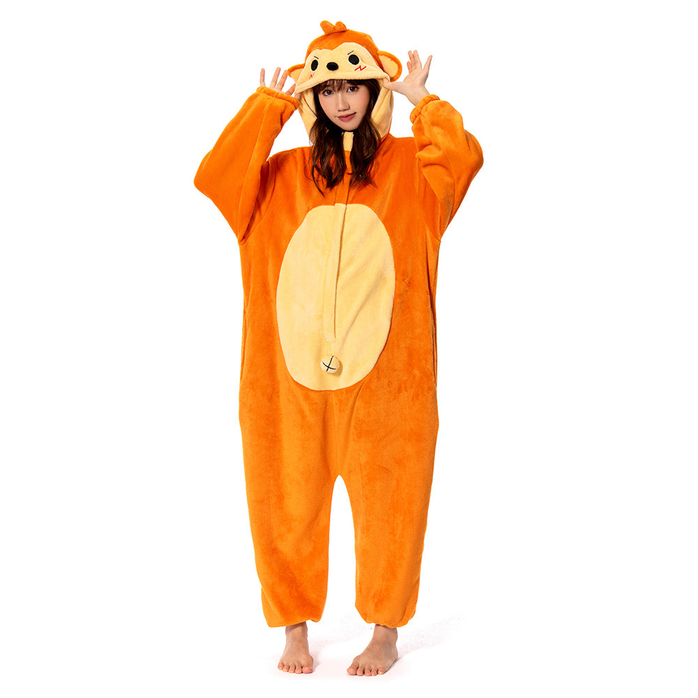 OLAOLA Unisex Adult Plush Monkey Animals Onesie Pajamas Warm Home One-Piece Sleepwear
