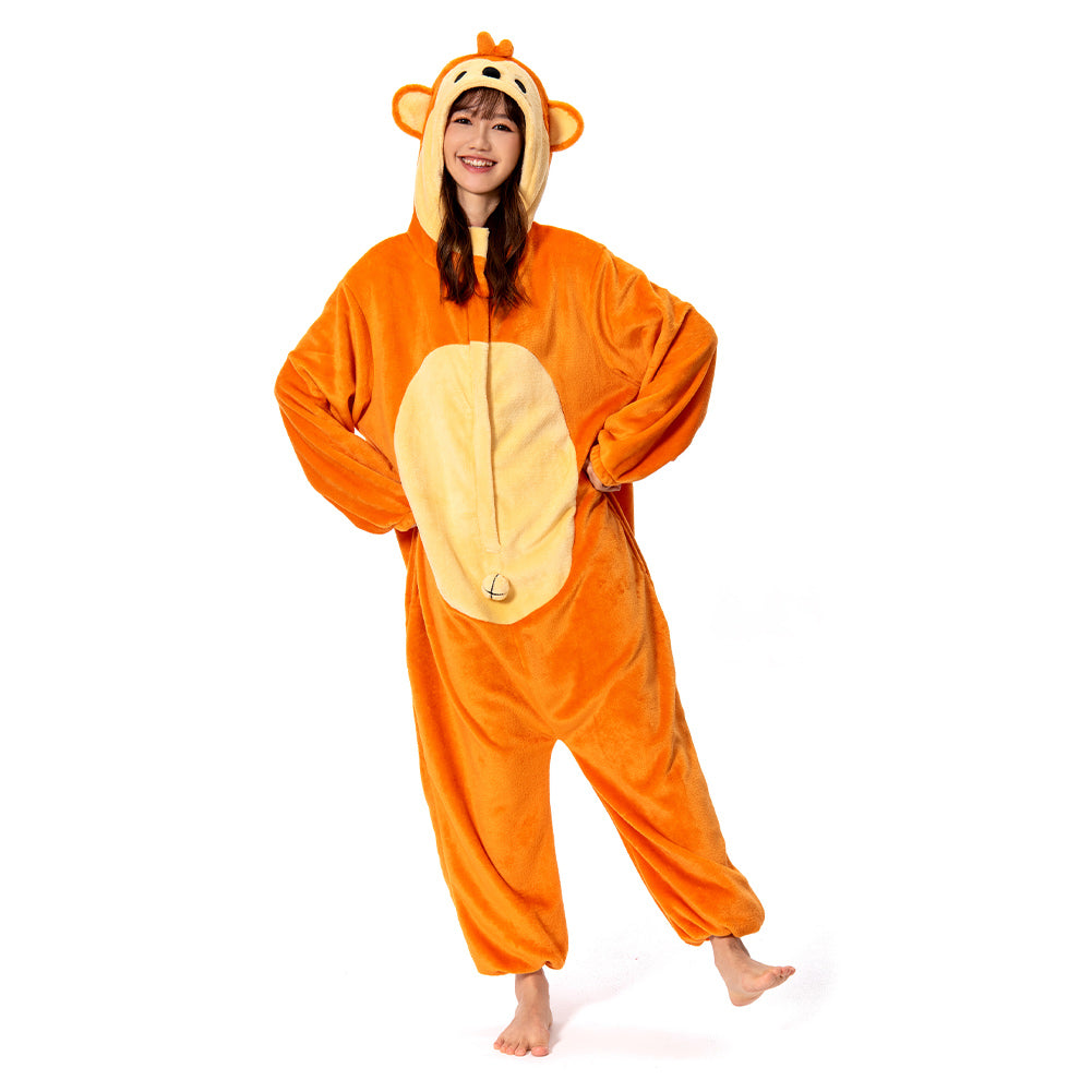 OLAOLA Unisex Adult Plush Monkey Animals Onesie Pajamas Warm Home One-Piece Sleepwear