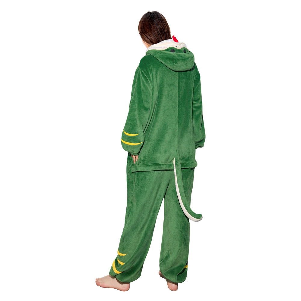 OLAOLA Unisex Adult Plush Snake Animals Onesie Pajamas Warm Home One-Piece Sleepwear
