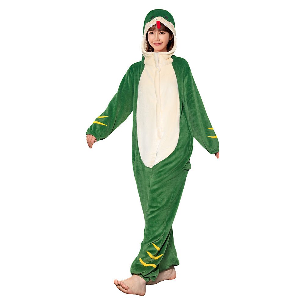 OLAOLA Unisex Adult Plush Snake Animals Onesie Pajamas Warm Home One-Piece Sleepwear