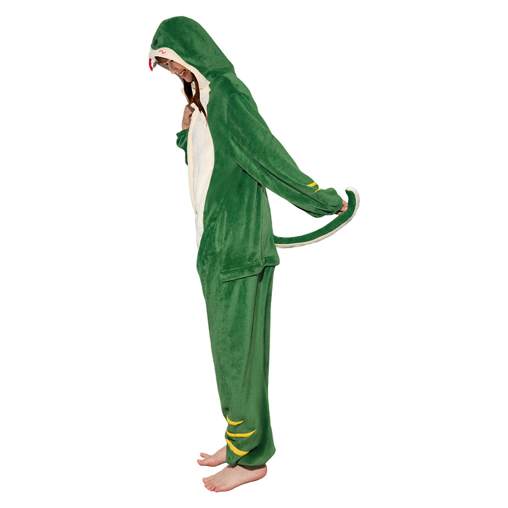 OLAOLA Unisex Adult Plush Snake Animals Onesie Pajamas Warm Home One-Piece Sleepwear