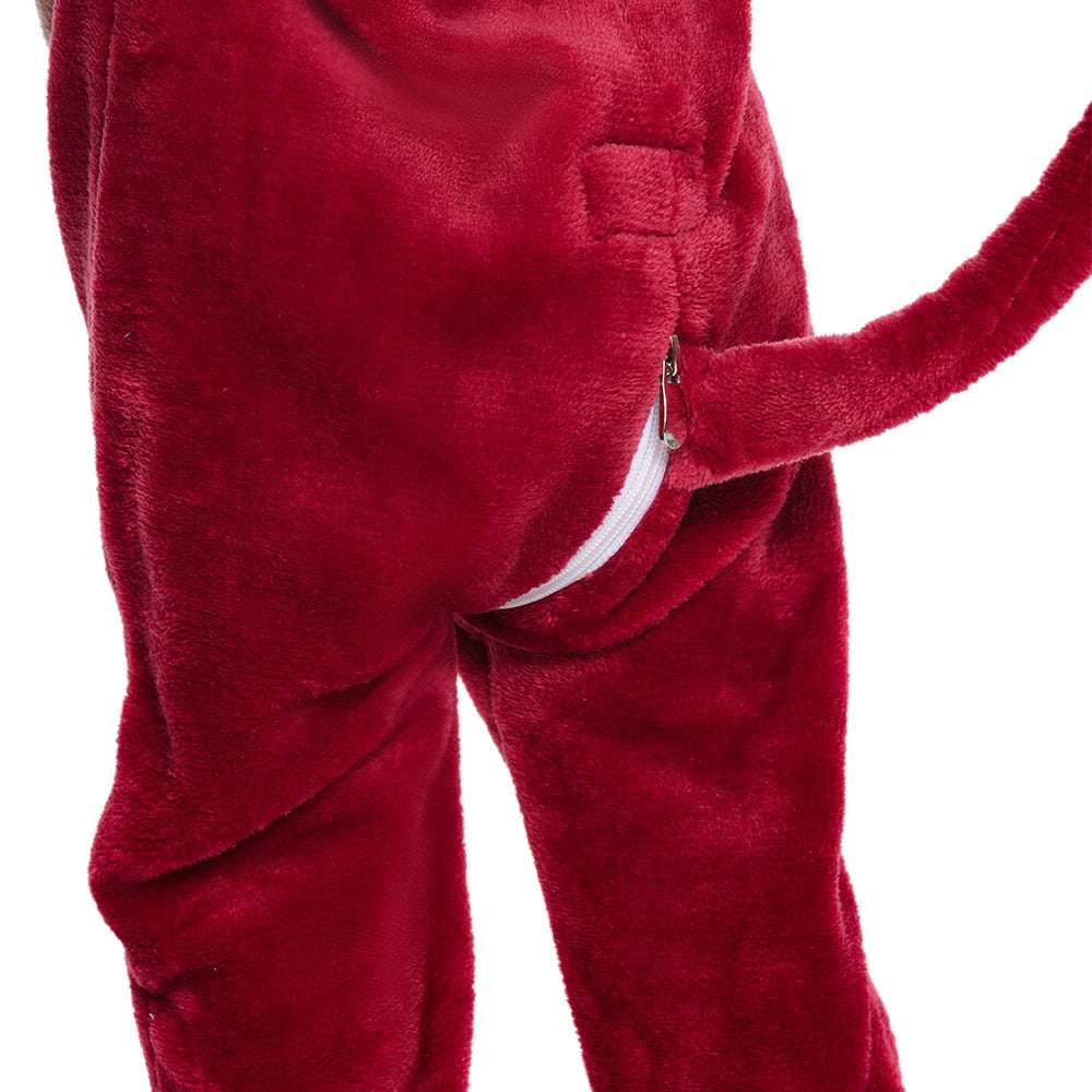 OLAOLA Baby Red Dragon Pajamas Animal Onesie Toddler Romper Plush Dress Up Infant Outfits Halloween Christmas Cosplay Costume