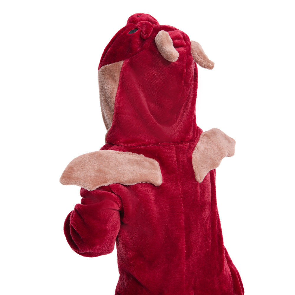 OLAOLA Baby Red Dragon Pajamas Animal Onesie Toddler Romper Plush Dress Up Infant Outfits Halloween Christmas Cosplay Costume