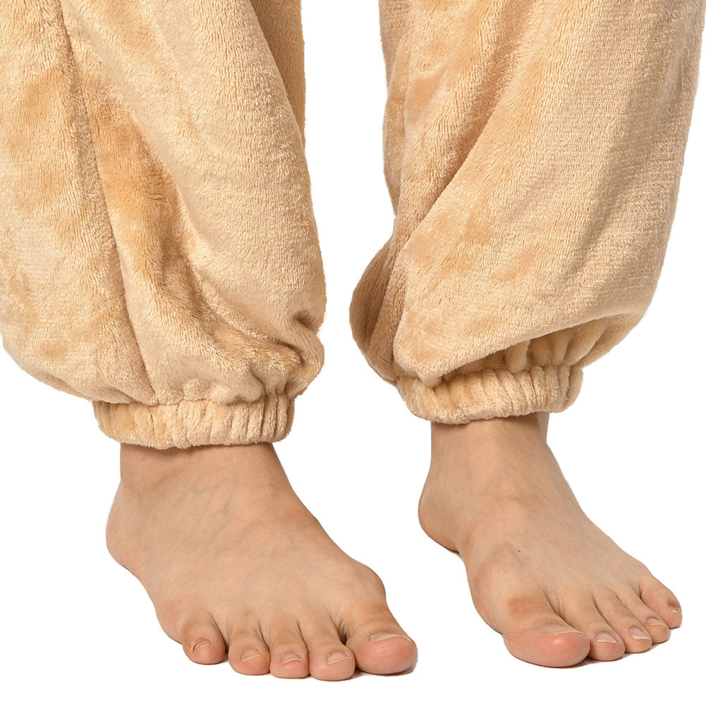 OLAOLA Unisex Adult Plush Fennec Fox Animals Onesie Pajamas Warm Home One-Piece Sleepwear