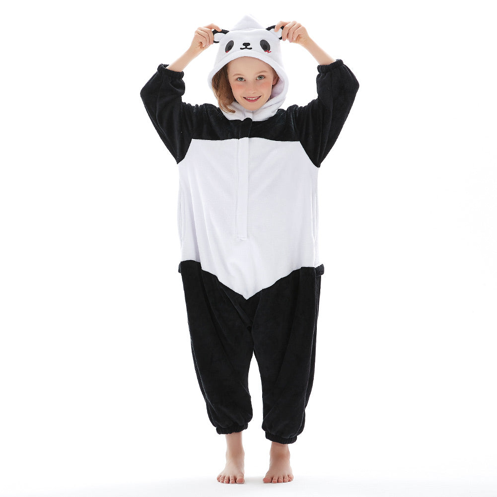 OLAOLA Kids Giant Panda Animal Onesie Plush Soft Flannel Warm Home Pajamas One-Piece Sleepwear(复制)