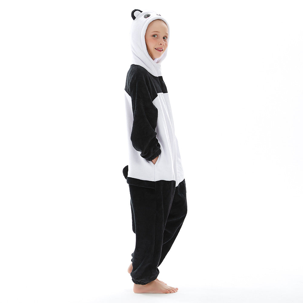 OLAOLA Kids Giant Panda Animal Onesie Plush Soft Flannel Warm Home Pajamas One-Piece Sleepwear(复制)
