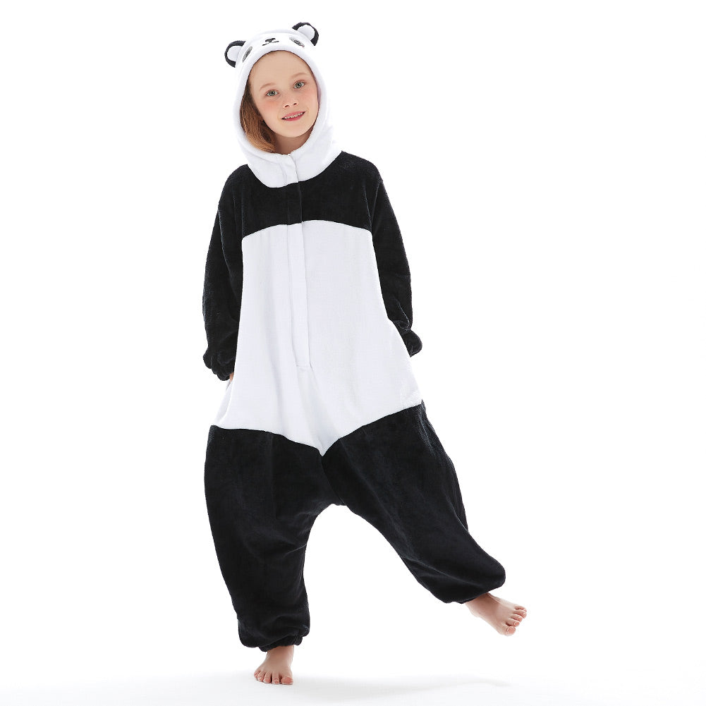 OLAOLA Kids Giant Panda Animal Onesie Plush Soft Flannel Warm Home Pajamas One-Piece Sleepwear(复制)