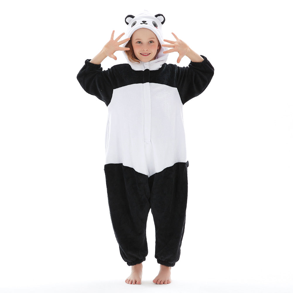 OLAOLA Kids Giant Panda Animal Onesie Plush Soft Flannel Warm Home Pajamas One-Piece Sleepwear(复制)