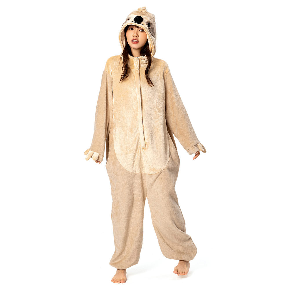 OLAOLA Unisex Adult Plush Bradypod Animals Onesie Pajamas Warm Home One-Piece Sleepwear