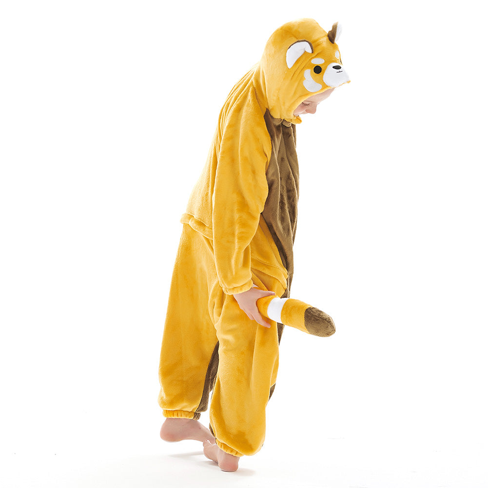 OLAOLA Kids Red Panda Animal Onesie Plush Soft Flannel Warm Home Pajamas One-Piece Sleepwear