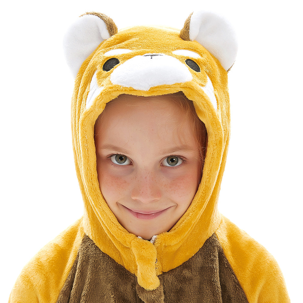 OLAOLA Kids Red Panda Animal Onesie Plush Soft Flannel Warm Home Pajamas One-Piece Sleepwear