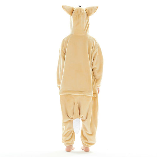 OLAOLA Kids Fennec Fox Animal Onesie Plush Soft Flannel Warm Home Pajamas One-Piece Sleepwear