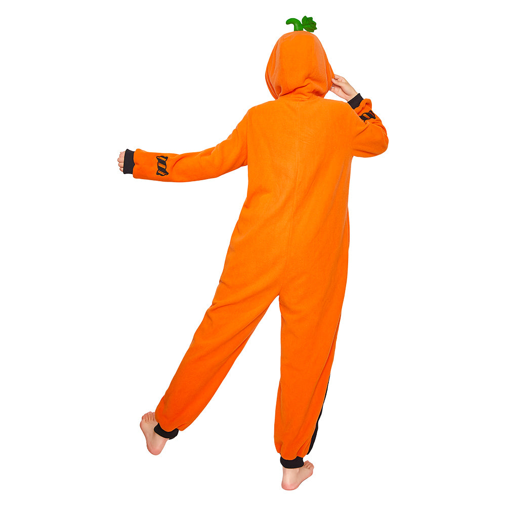 OLAOLA Pumpkin Flannel Pajamas Plush Animals Onesie Adult Soft Sleepwear Christmas Carnival Party Suit