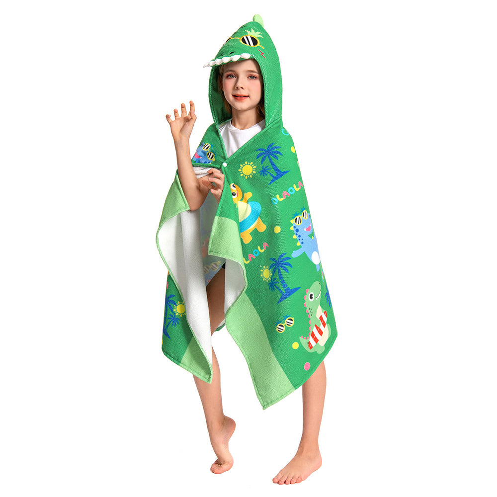 OLAOLA Kids Printed Beach Dinosaur Animal Beach Towels Blanket Plush Soft Absorbent Microfibre Outdoor Homewear