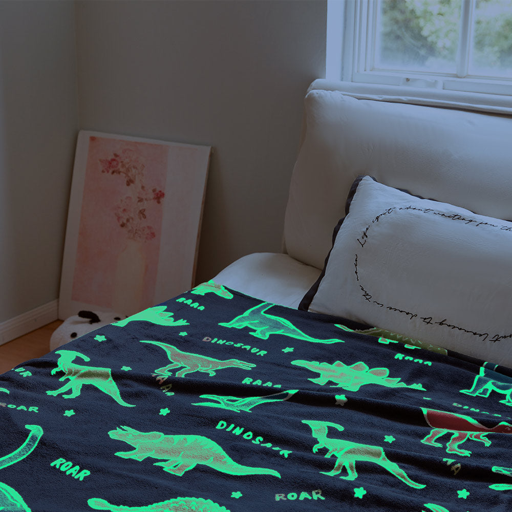 OLAOLA Colorful Dinosaur Cooling Blanket AC Comforters Nap Sleep Soft Bed Couch Sofa Throw Blanket