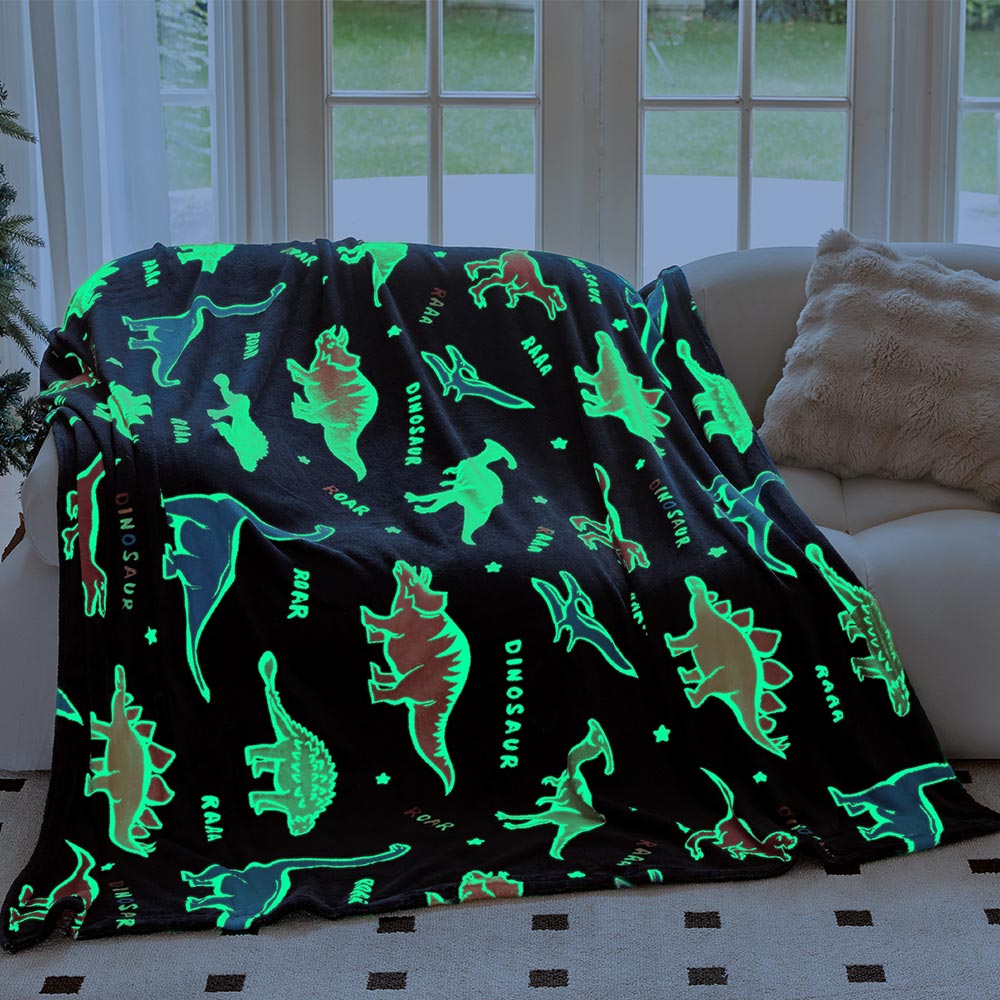 OLAOLA Colorful Dinosaur Cooling Blanket AC Comforters Nap Sleep Soft Bed Couch Sofa Throw Blanket