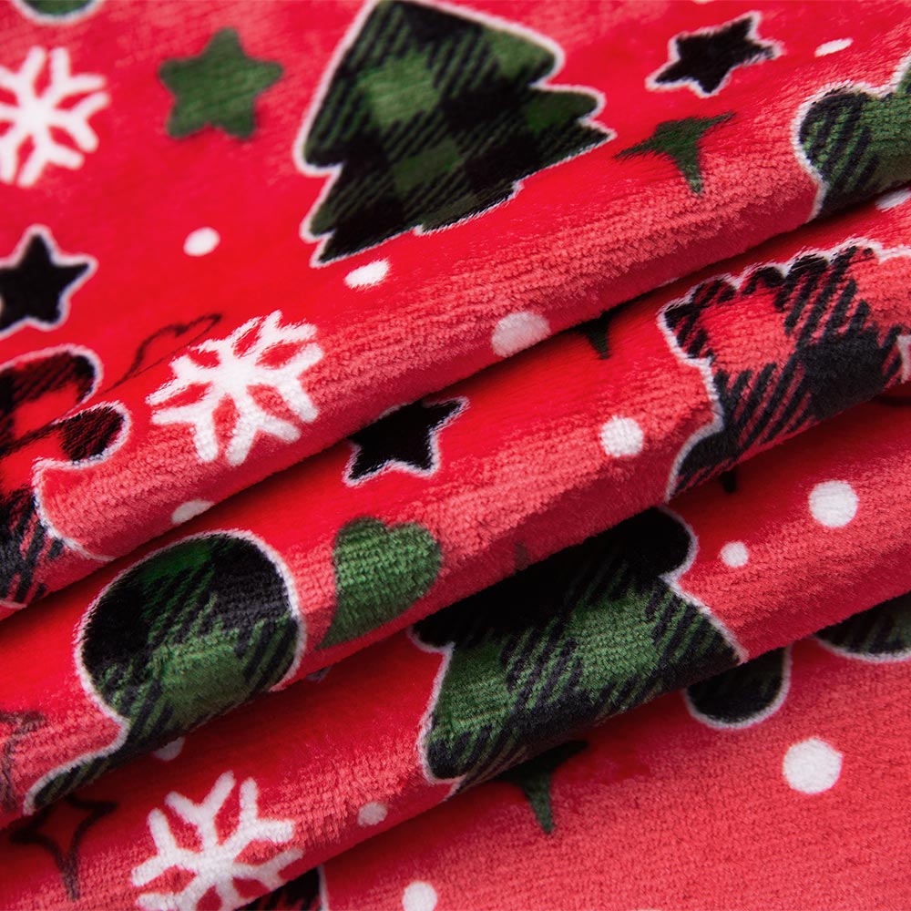 OLAOLA Gingerbread Man Christmas Red Printed Fuzzy Plush Pajama Pants Sleeping Bottoms Pants Animals Onesie