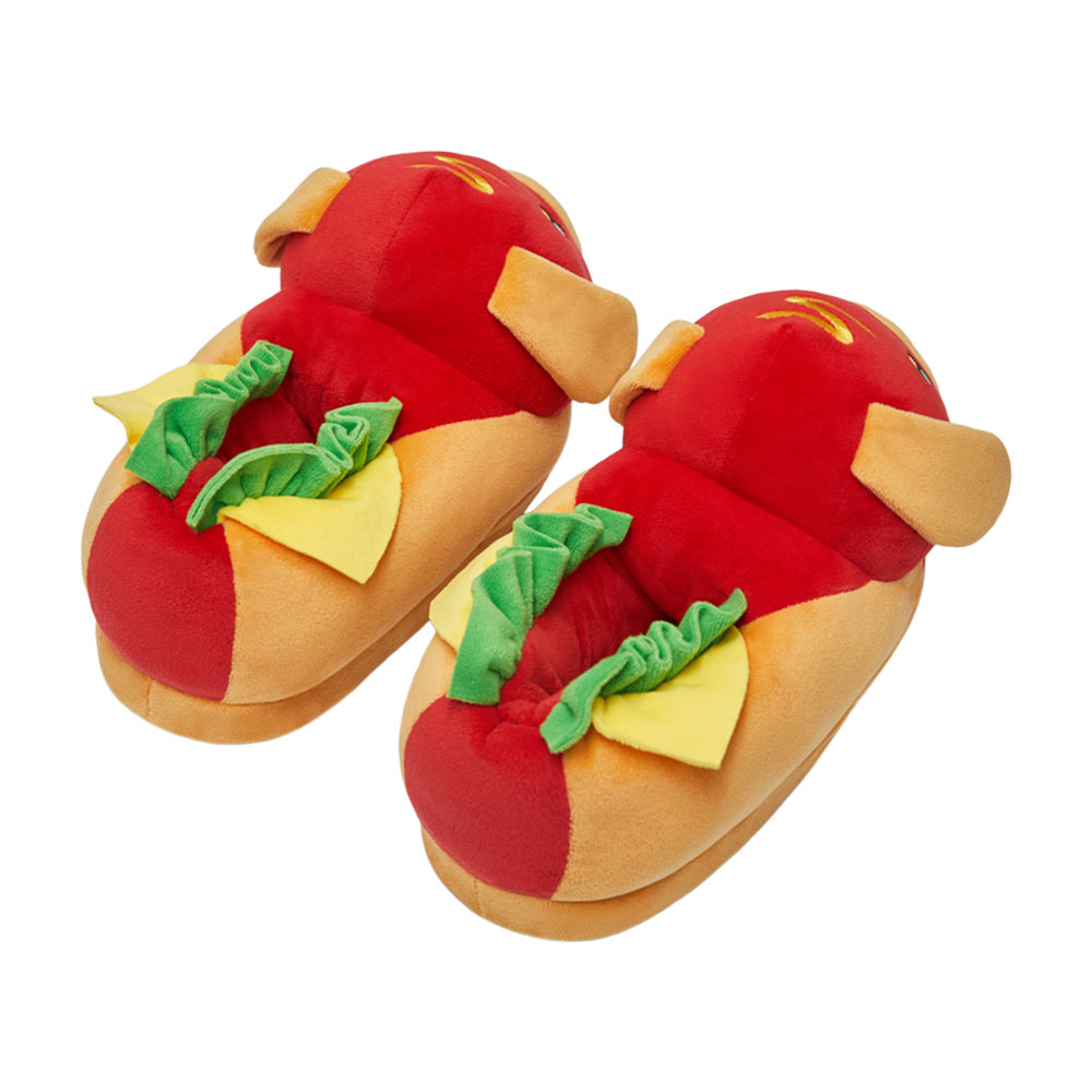 OLAOLA Hot Dog Slippers Warm Plush Animal Indoor Non-slip Home Fluffy Thick Bottom Shoes Gifts For Birthday Christmas