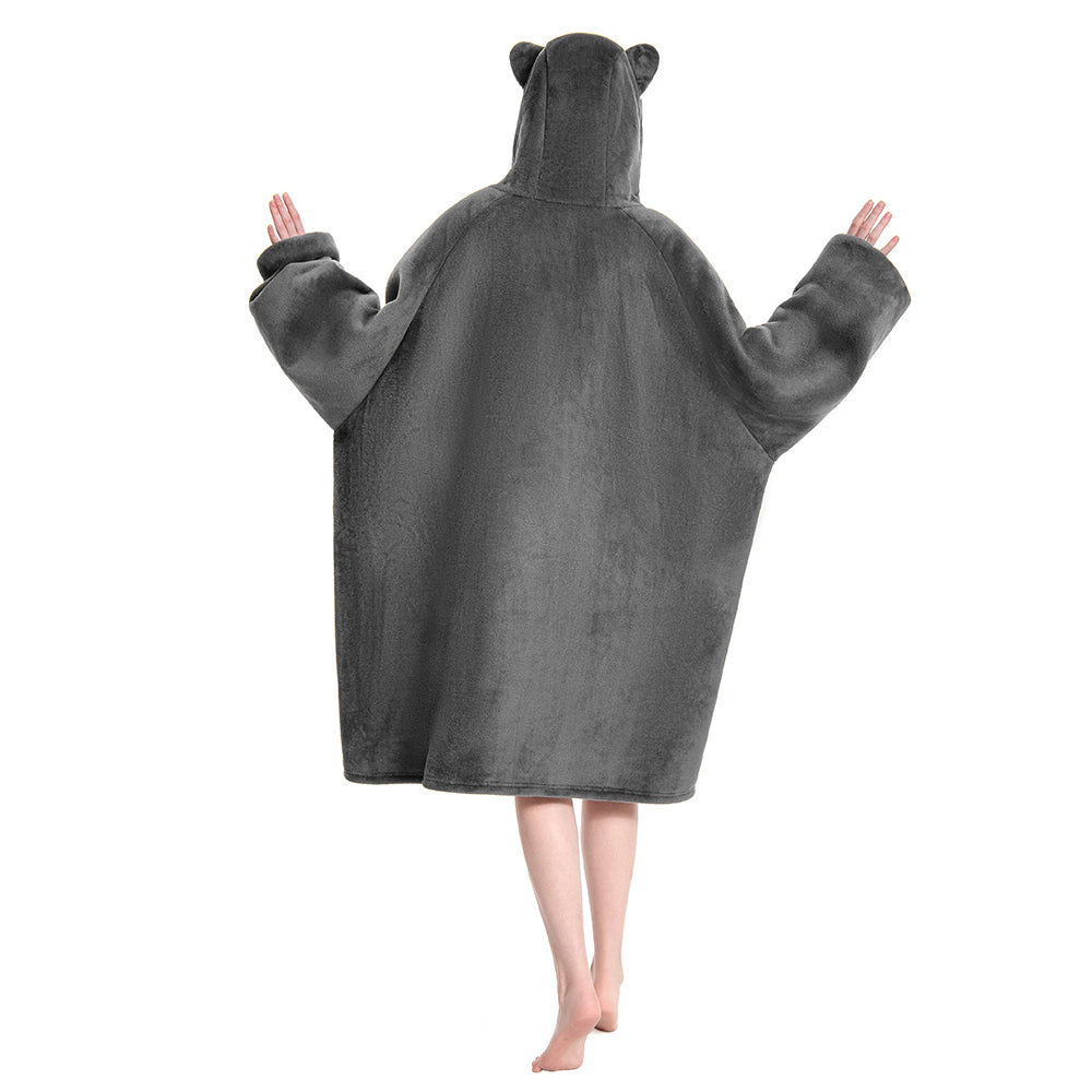 OLAOLA Raccoon Wearable Blanket Hoodie Animals Onesie Oversized Soft Homewear With Pocket For Adult