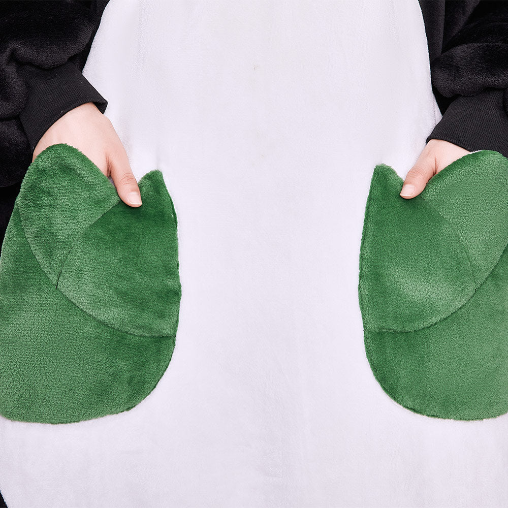 OLAOLA Panda Wearable Hoodie Animals Onesie Oversized Soft Homwear With Giant Pocket For Adult