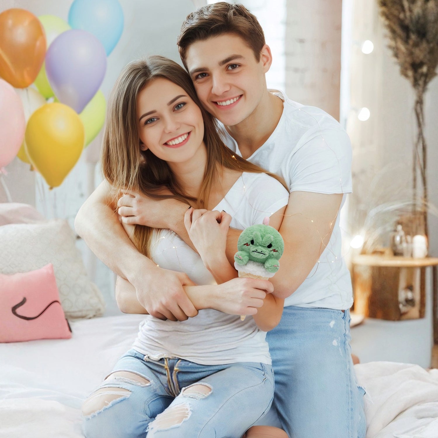 22CM OLAOLA Dinosaur Ice Cream Cosplay Plush Toys Cartoon Soft Stuffed Dolls Mascot Birthday Xmas Gift