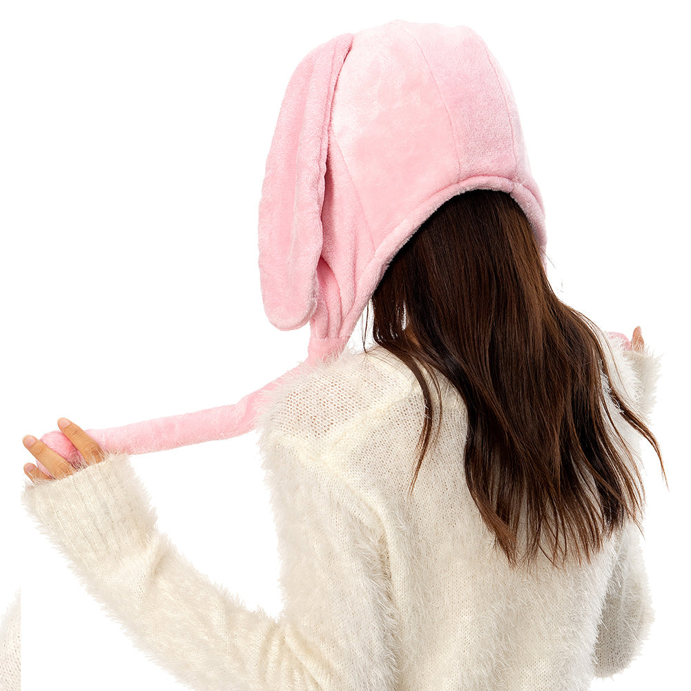 OLAOLA Unisex Kids Adults Plush Easter Bunny Animals Hat Warm Soft Flap Hat With Ear