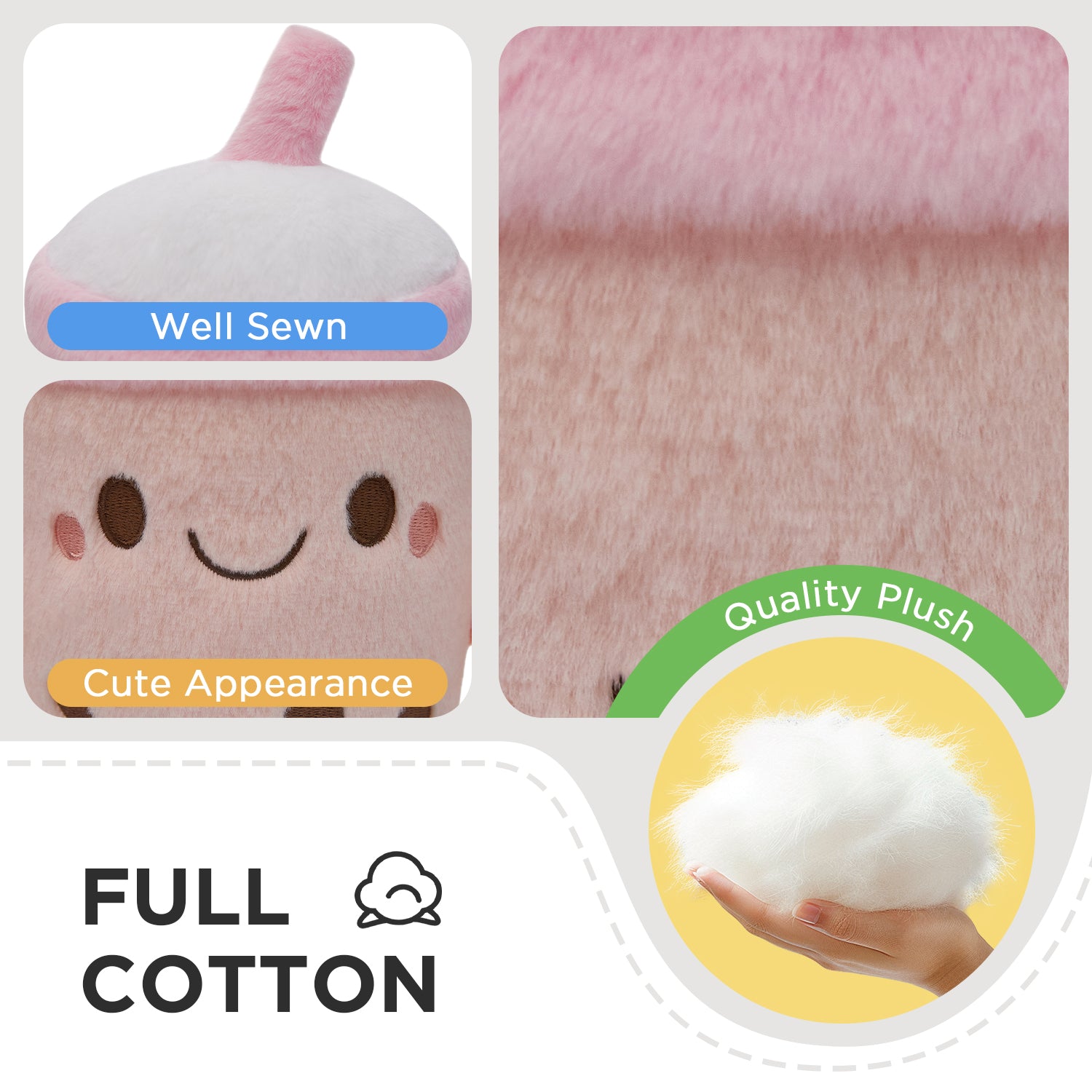 25CM OLAOLA Cute Stuffed Boba Plush Bubble Tea Plushie Pillow Milk Cup Soft Kawaii Food Hugging Toys Gifts For Kids