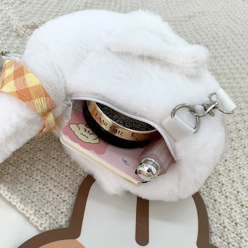 27CM Big Goose Plush Bag With Adjustable Strap Crossbody Bag Fluffy Chicken Animal Design Funny Gift For Women Girls