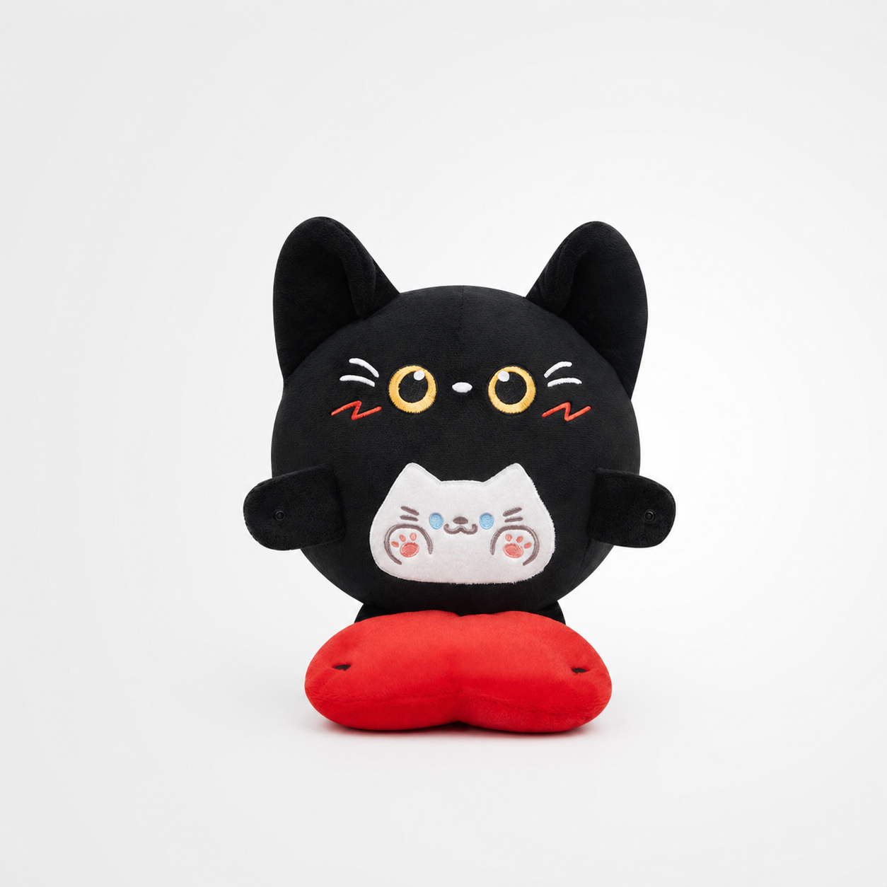 27CM OLAOLA Original Cute Black Cat Heart Dolls Soft Stuffed Dolls Animals Plush Toys Valentine Plushies Birthday Gift