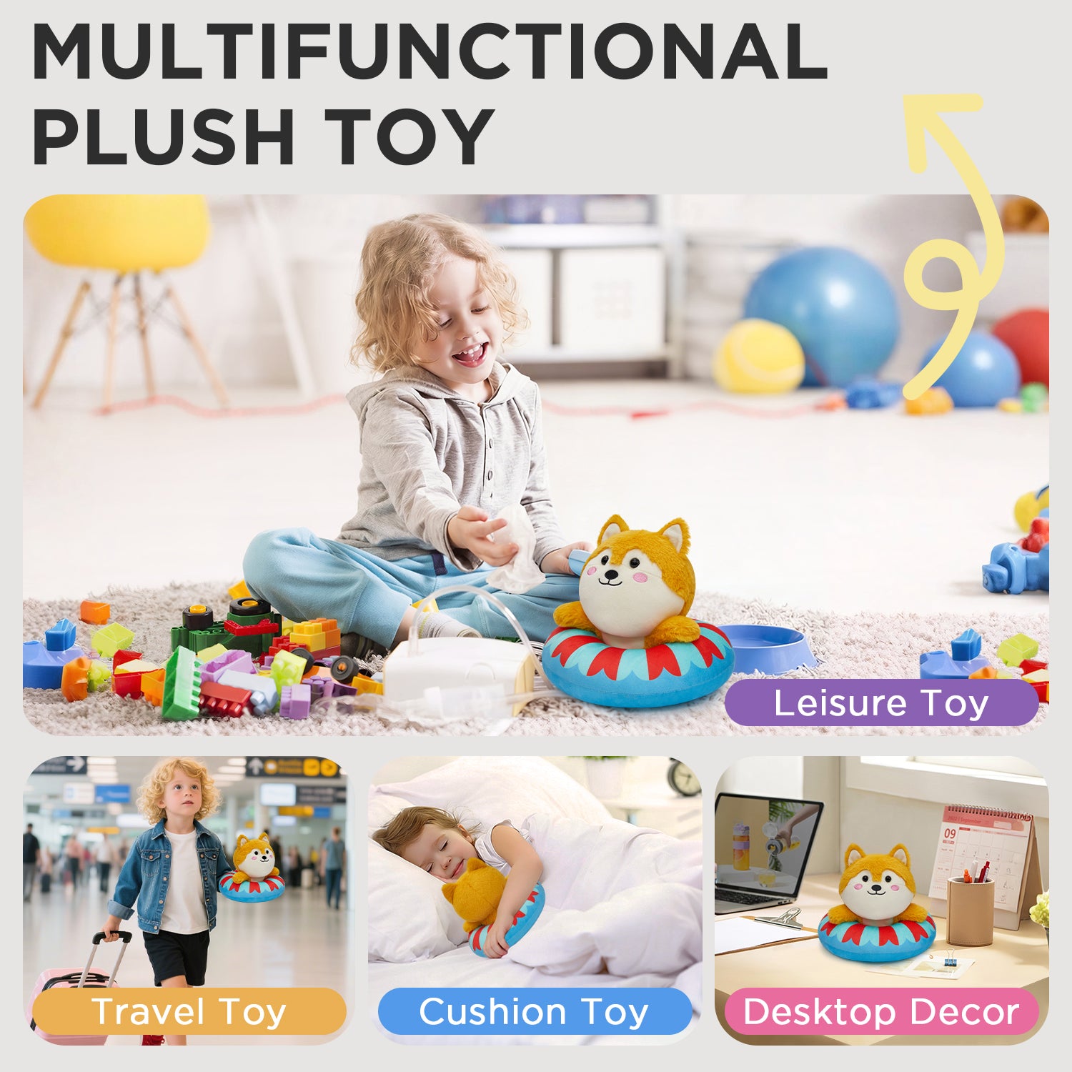 28CM OLAOLA Floatie Shiba Inu Swim Dog Original Plush Toys Soft Stuffed Dolls Animals Plushies Birthday Gift