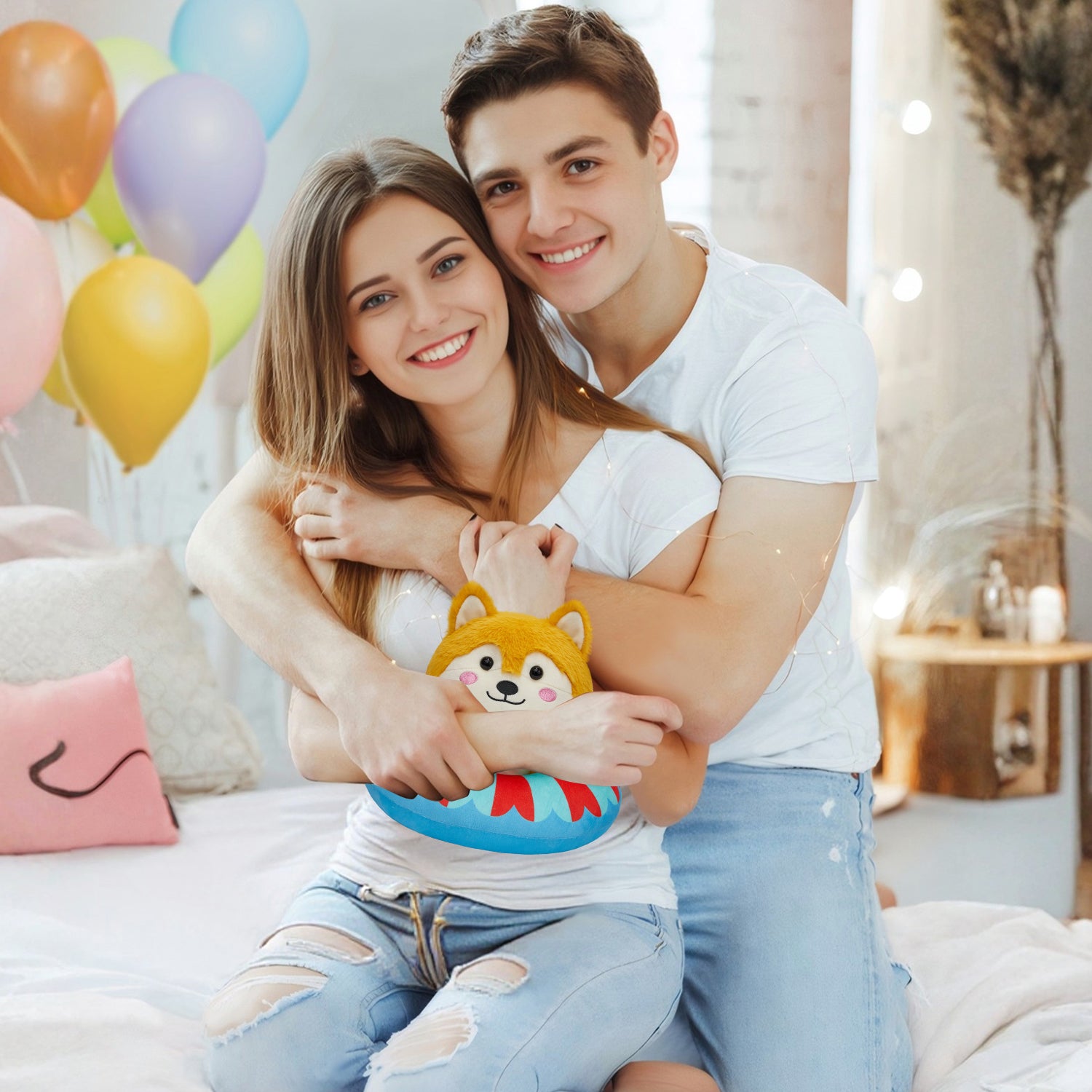 28CM OLAOLA Floatie Shiba Inu Swim Dog Original Plush Toys Soft Stuffed Dolls Animals Plushies Birthday Gift