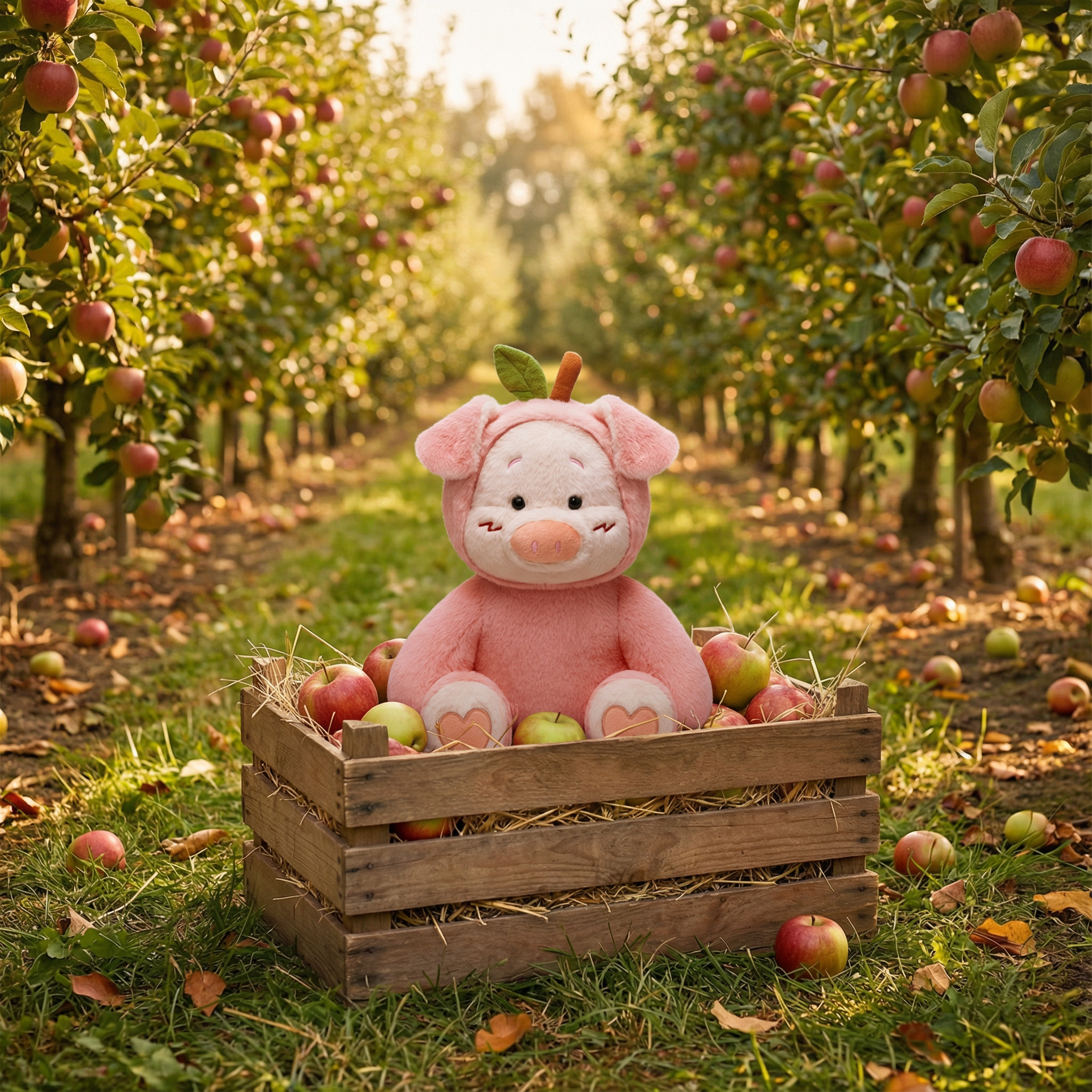 28CM OLAOLA Pink Peach Pig Original Plush Toys Soft Stuffed Dolls Animals Plushies Birthday Gift