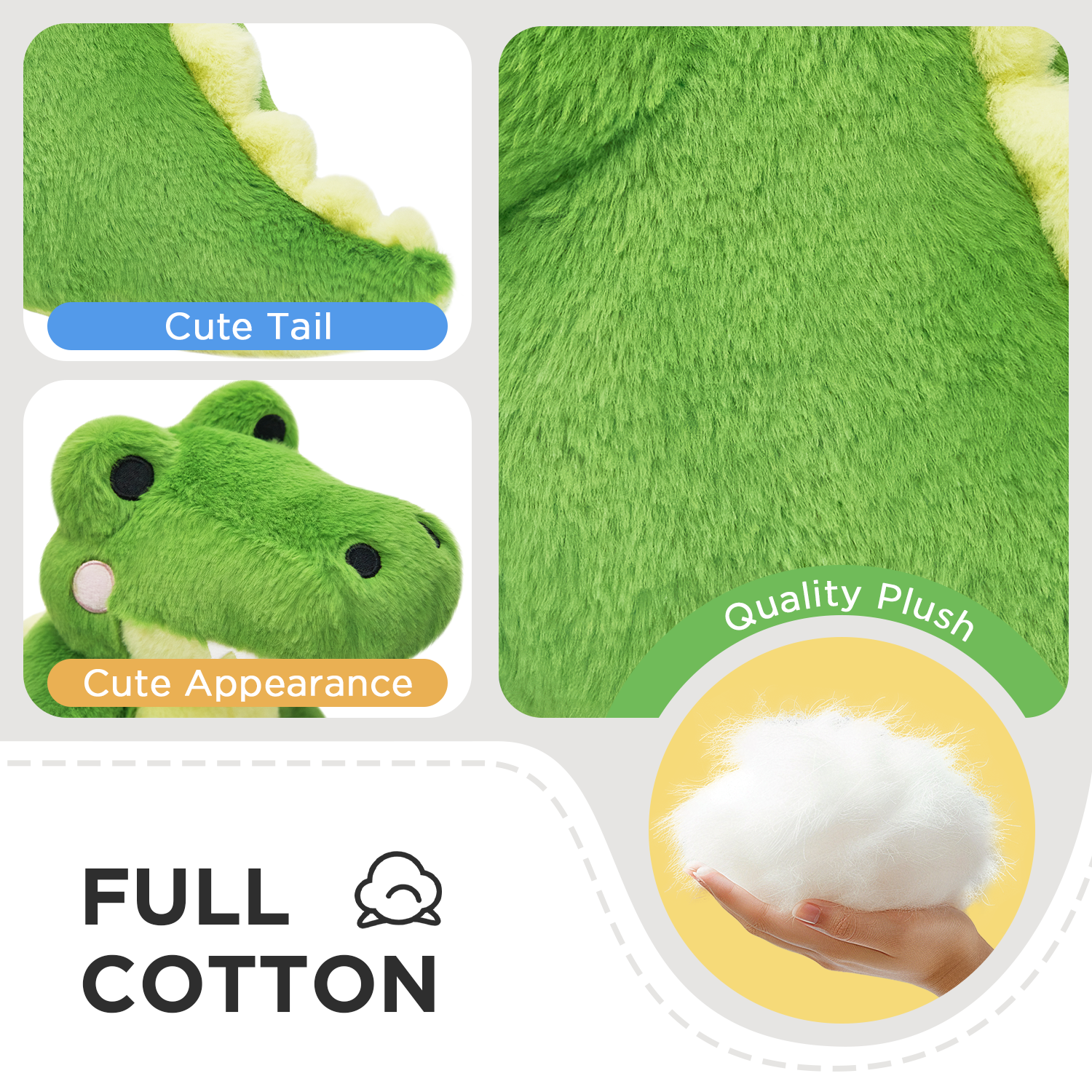 30CM OLAOLA Alligator Stuffed Animals Crocodile Plush Toy Sofy Plushies For Kids Adults Birthday Gift