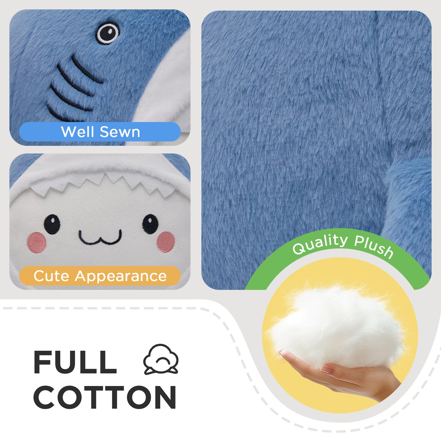 30CM OLAOLA Mini Shark Emotional Stuffed Animals Soft Plush Toys Pillow Cute Plushies For Kids Adults Birthday Gift