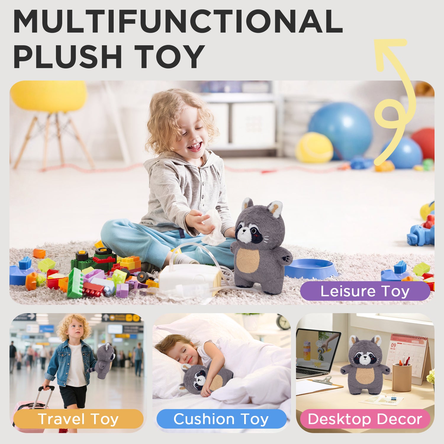 30CM OLAOLA Raccoon Original Plush Toys Soft Stuffed Dolls Animals Plushies Birthday Gift