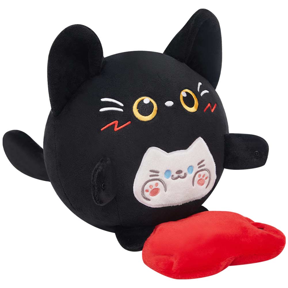 27CM OLAOLA Original Cute Black Cat Heart Dolls Soft Stuffed Dolls Animals Plush Toys Valentine Plushies Birthday Gift