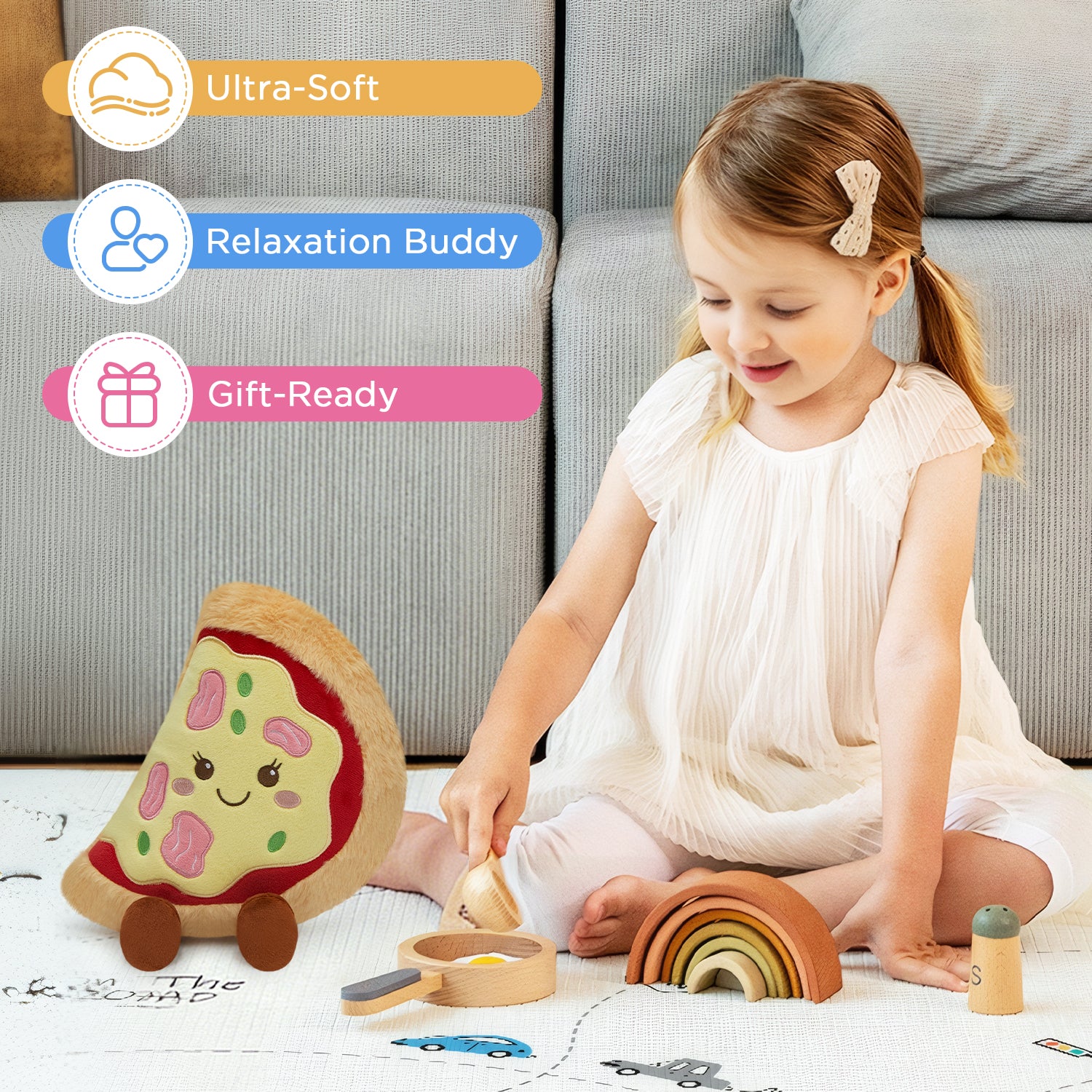 31CM OLAOLA Pizza Original Plush Toys Soft Stuffed Dolls Food Plushies Birthday Gift