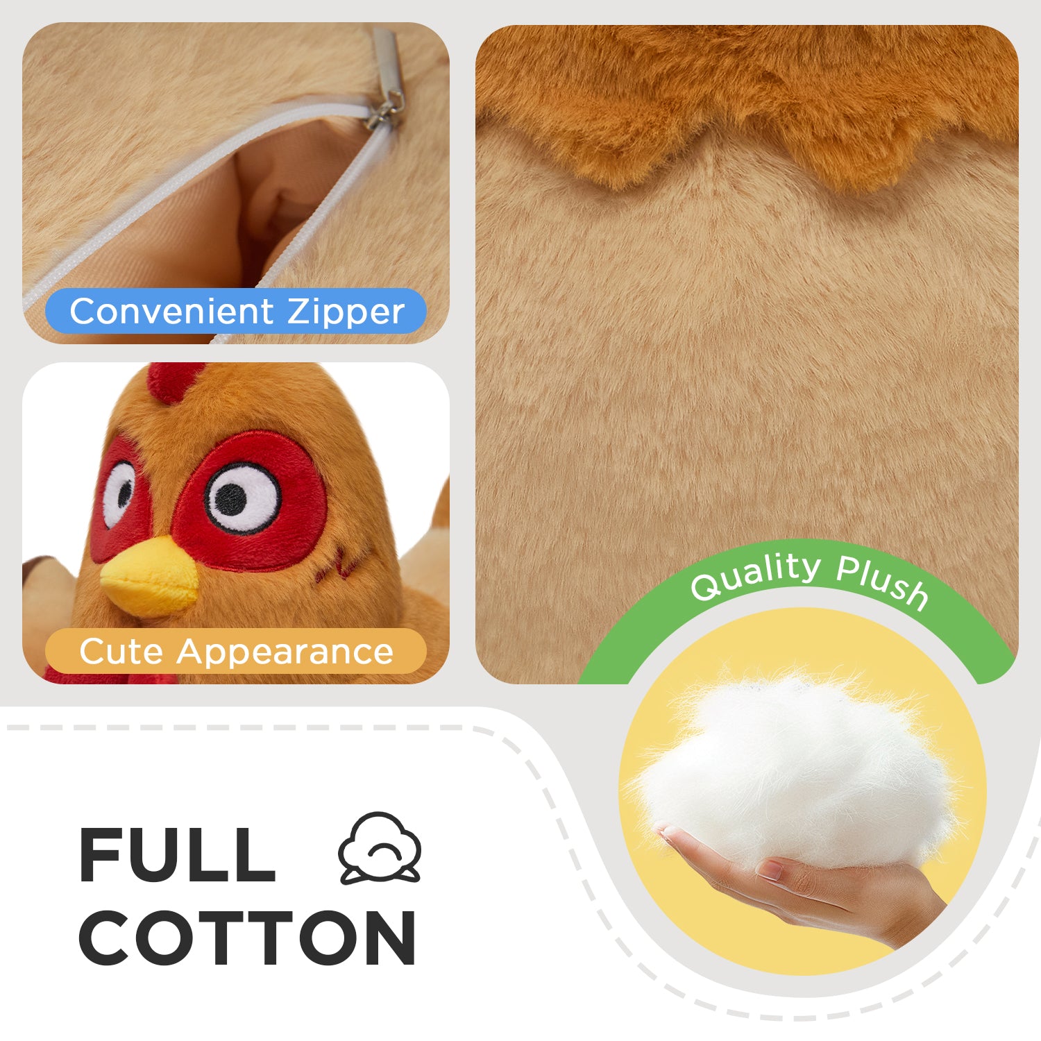 32CM OLAOLA Chicken Stuffed Animal Egg Laying Stuffed Chicken Toy For Kids Soft Plush Toy Doll Pillow Christmas Easter Gift