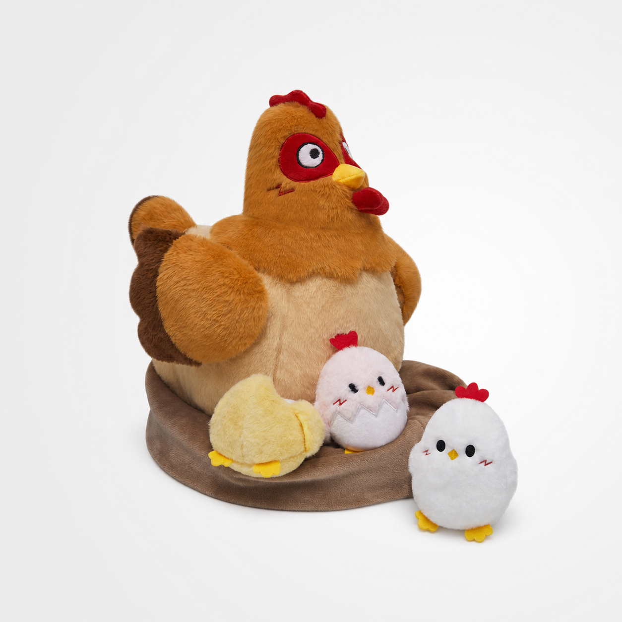 32CM OLAOLA Chicken Stuffed Animal Egg Laying Stuffed Chicken Toy For Kids Soft Plush Toy Doll Pillow Christmas Easter Gift