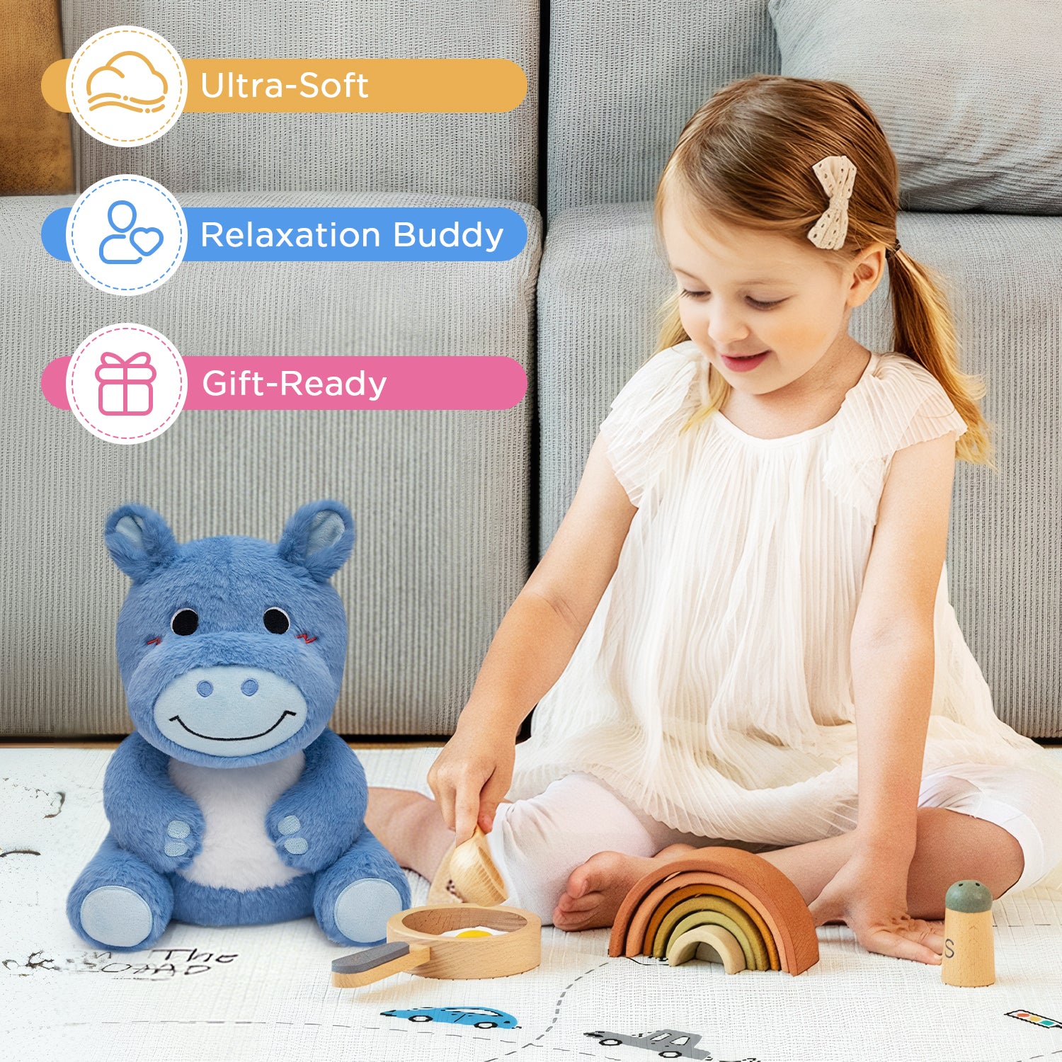 32CM OLAOLA Hippopotamus Original Plush Toys Soft Stuffed Dolls Animals Plushies Birthday Gift