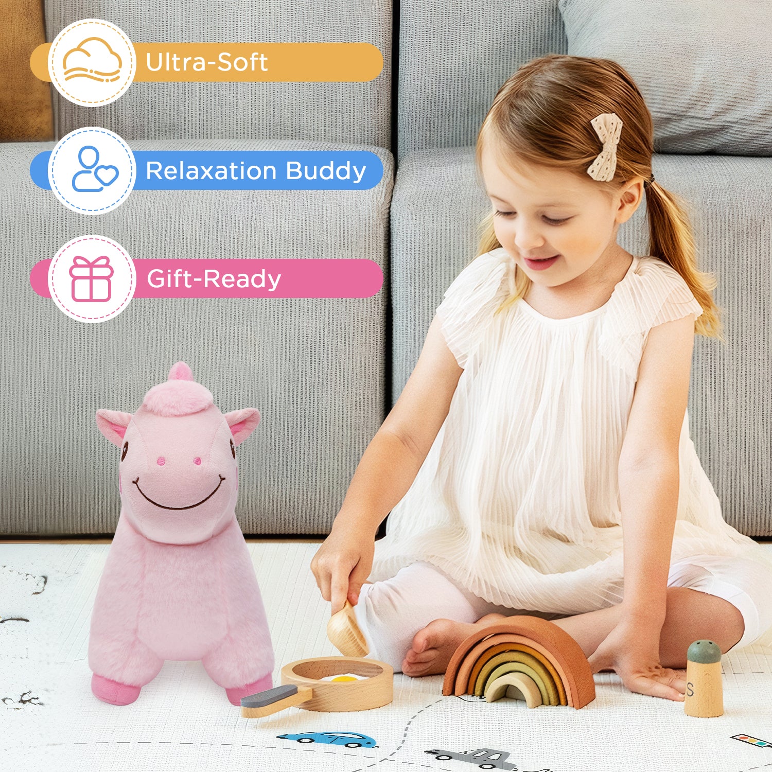 32CM OLAOLA Horse Stuffed Animal Plush Toy Soft Doll Pillow Plushies Birthday Christmas Gift